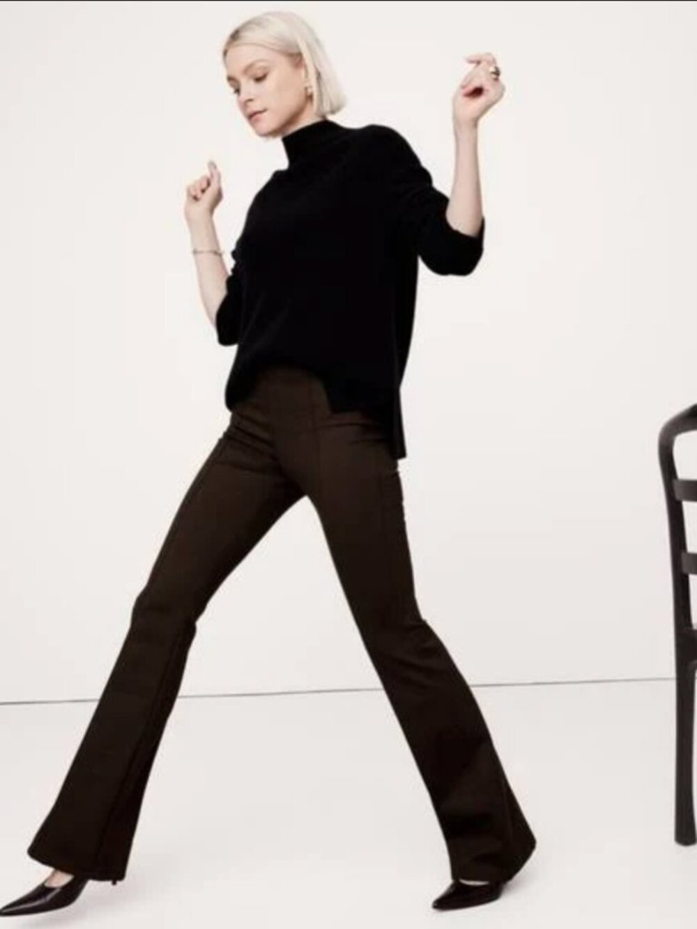 Flare Everywhere Ponte Pull-On Pant in Ganache Brown; size Medium
